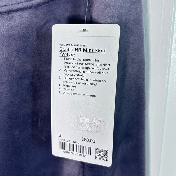 NWT Lululemon Scuba High-Rise Mini Skirt *Velvet- Nightfall/ Size Small - Picture 10 of 11